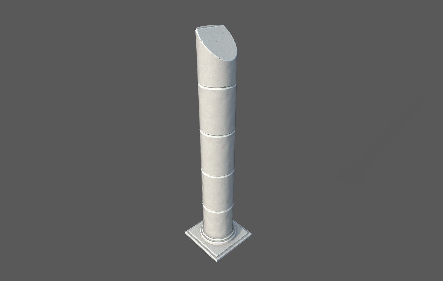 Modular Roman Columns 2 Low-poly 3D model_6