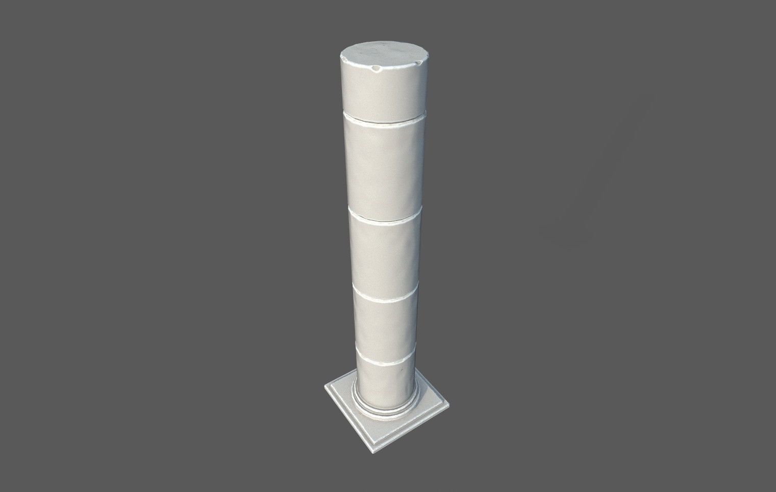 Modular Roman Columns 2 Low-poly 3D model_9