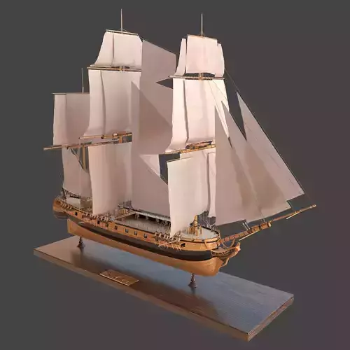 Sailing ship Katrin 3D model