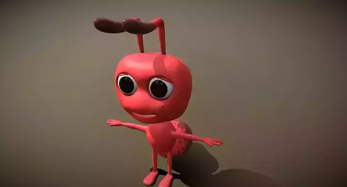 cartoon ant 3D model
