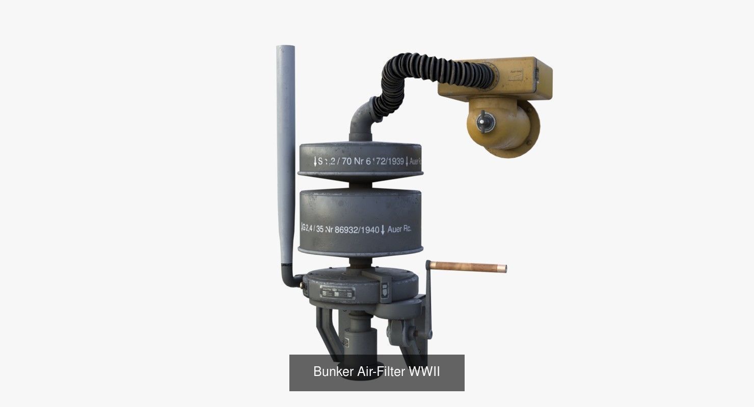 Bundle German Bunker Furnitures WWII 3D Model Collection_2