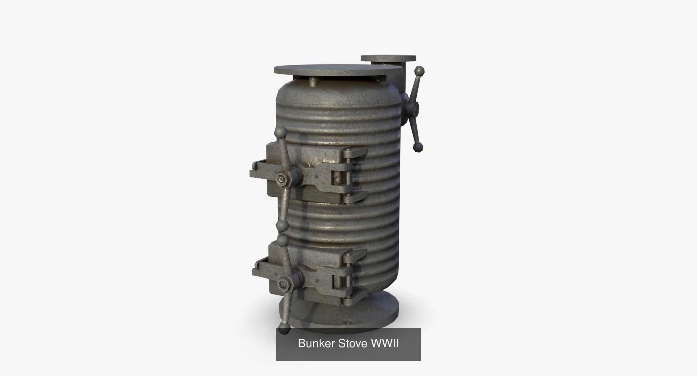 Bundle German Bunker Furnitures WWII 3D Model Collection_4