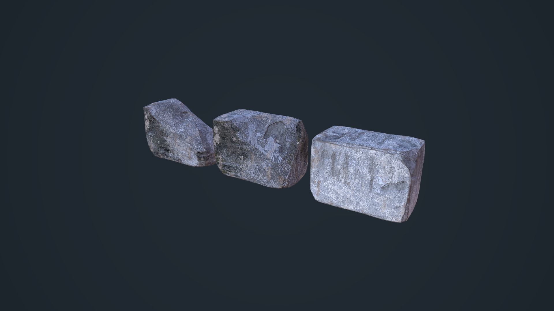 Cement Blocks Low-poly 3D model_24