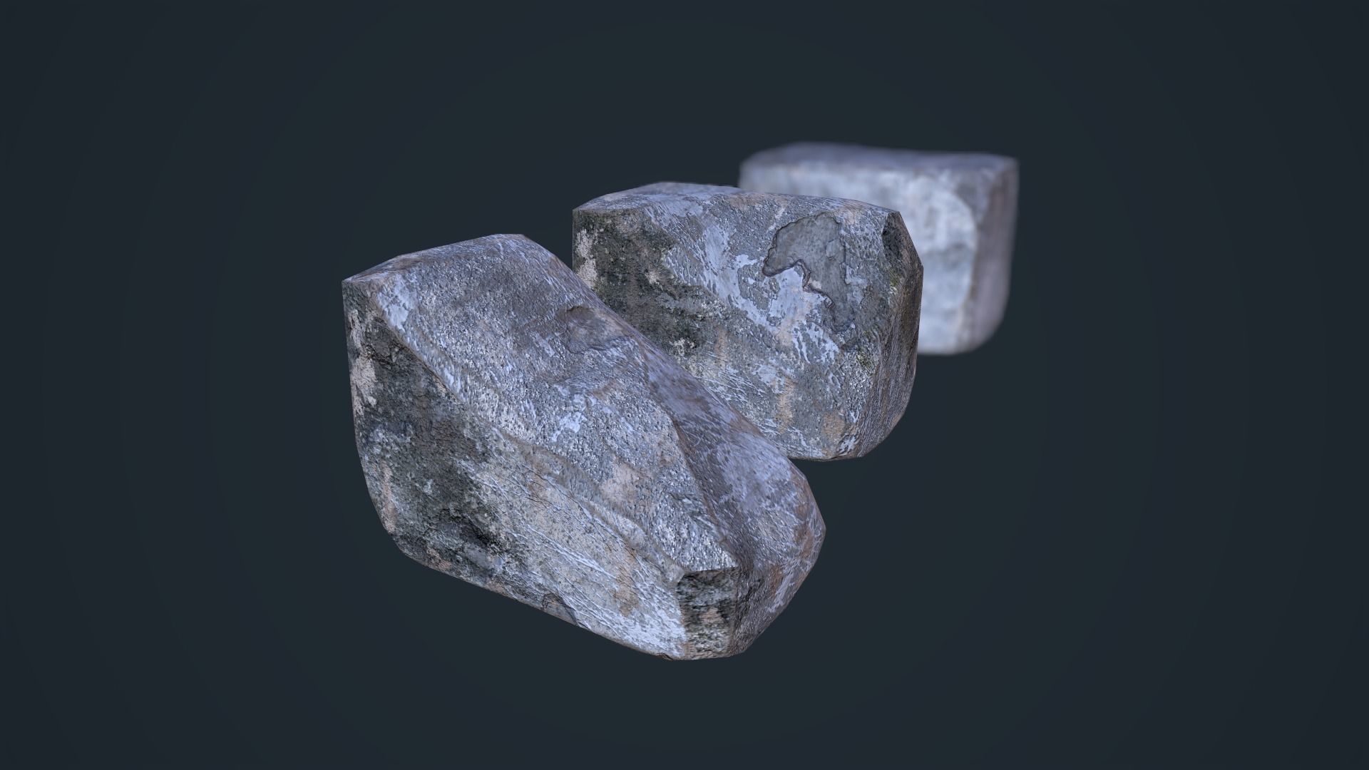 Cement Blocks Low-poly 3D model_3