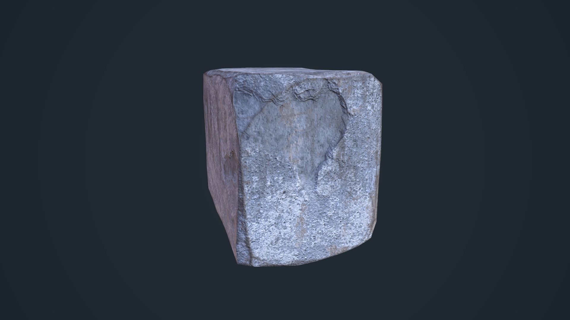 Cement Blocks Low-poly 3D model_7