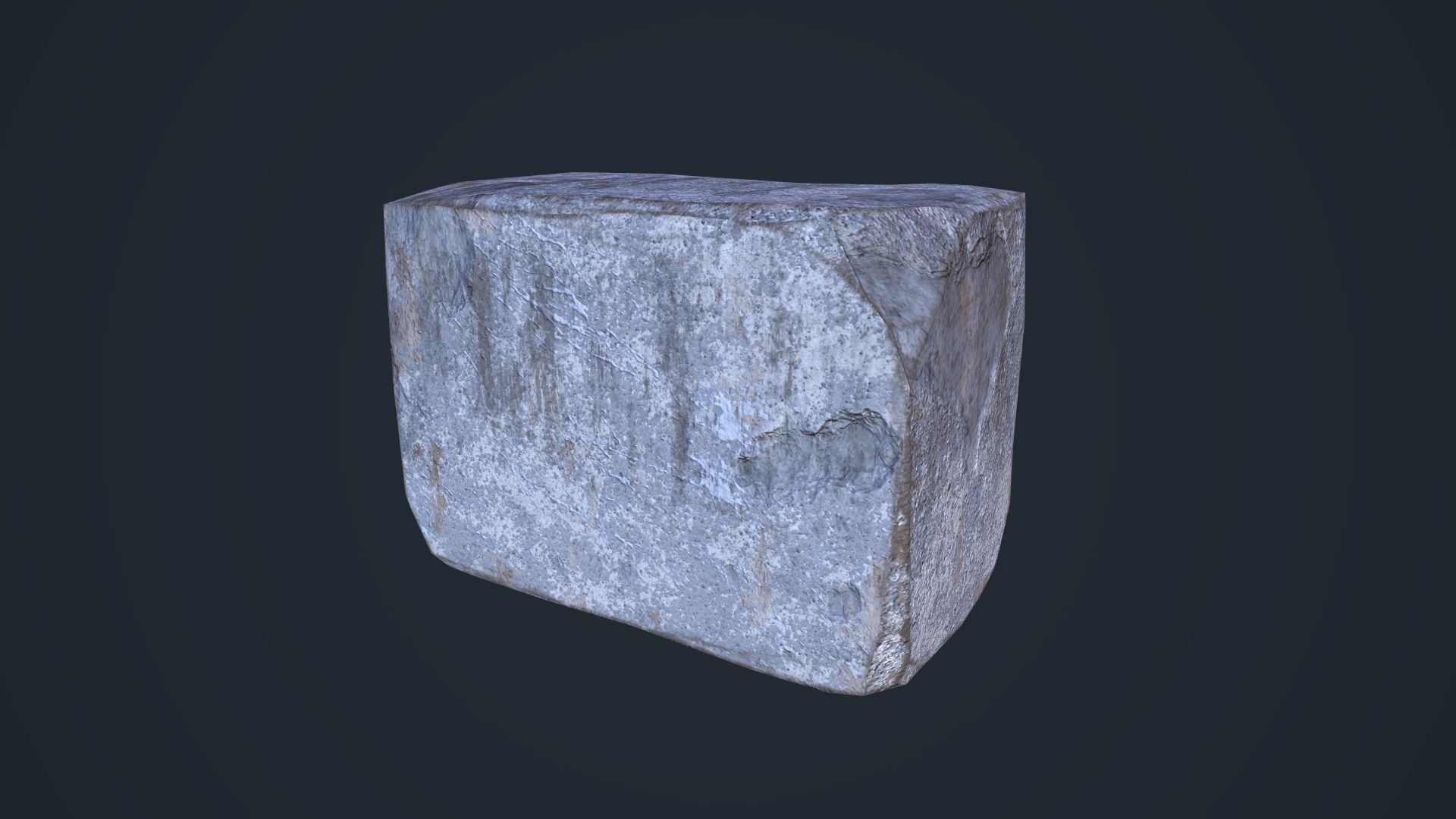 Cement Blocks Low-poly 3D model_6