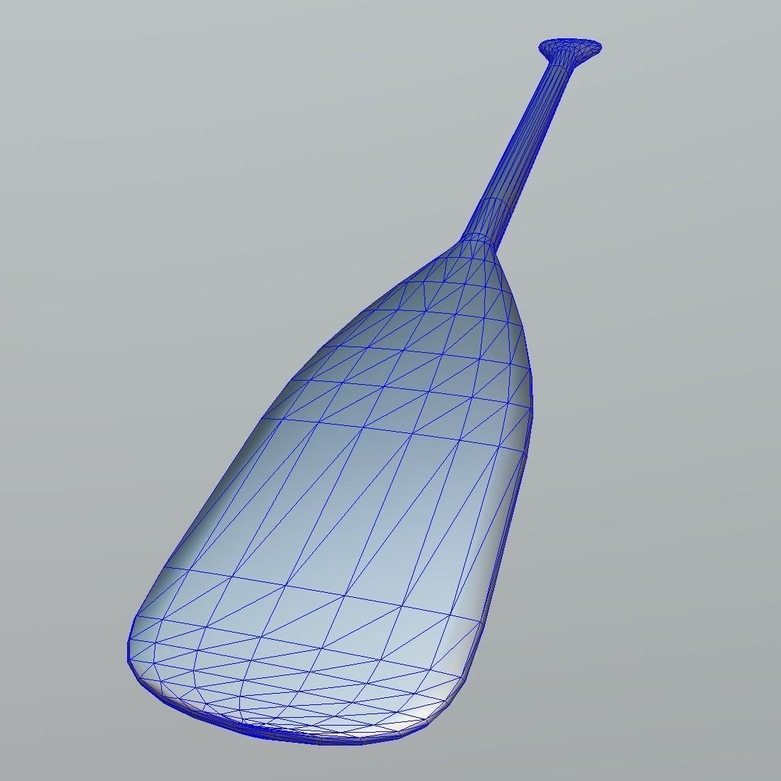 Paddle wooden Low-poly 3D model_12