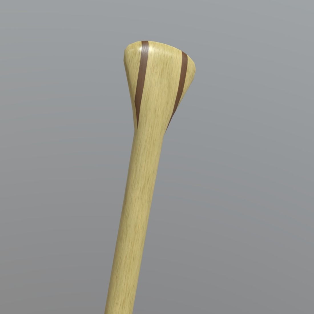 Paddle wooden Low-poly 3D model_7