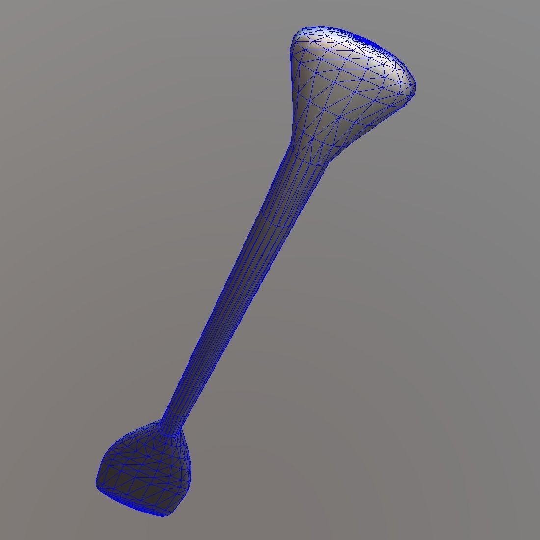 Paddle wooden Low-poly 3D model_14