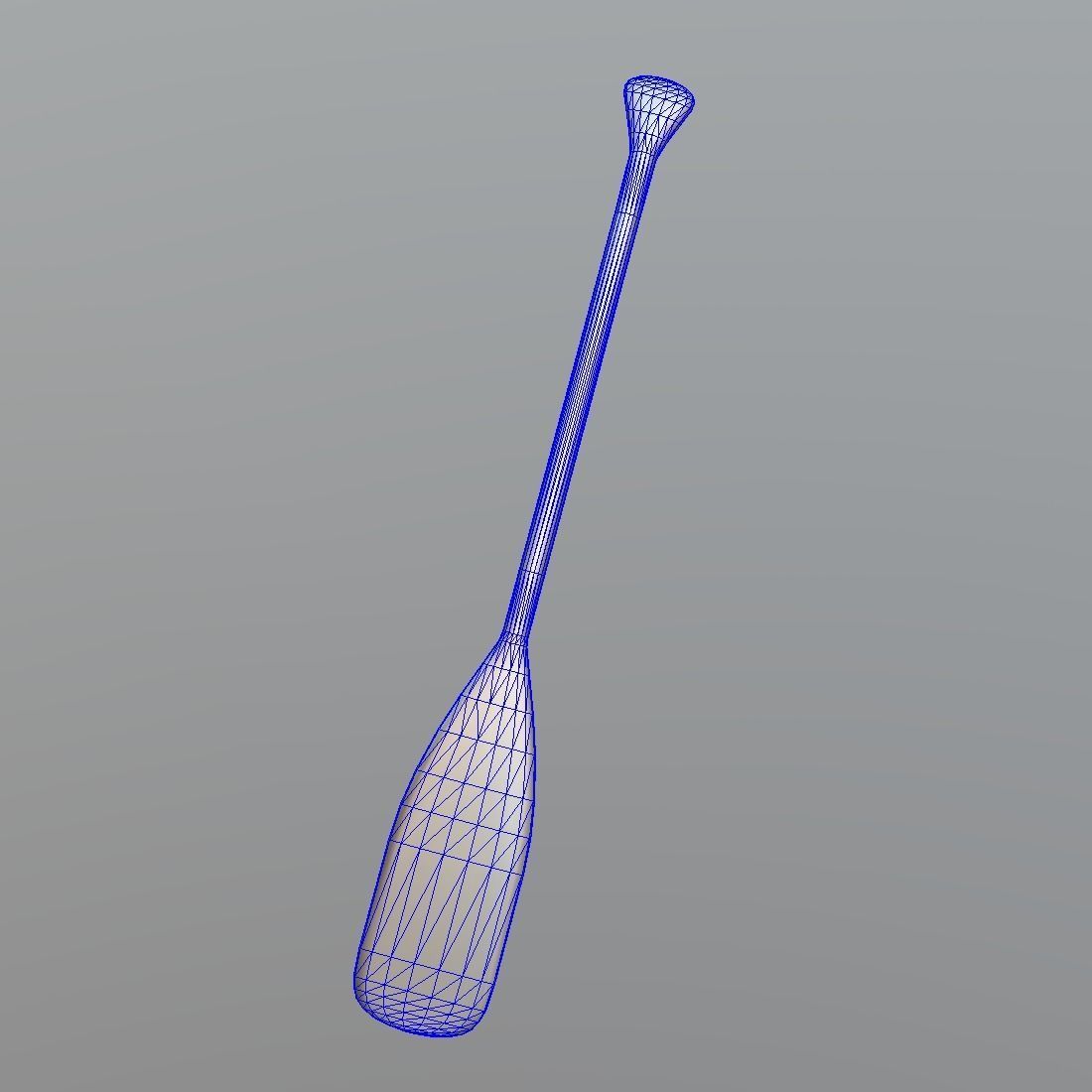 Paddle wooden Low-poly 3D model_1