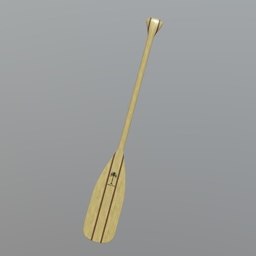 Paddle wooden Low-poly 3D model