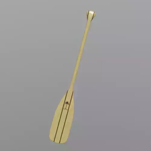 Paddle wooden Low-poly 3D model