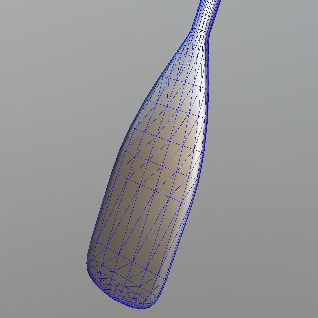Paddle wooden Low-poly 3D model_10