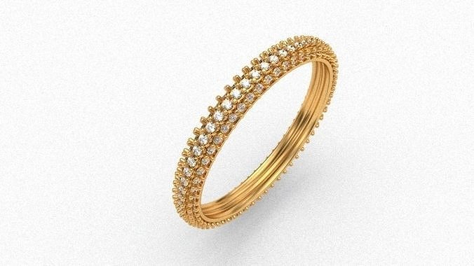 ring  around gem 3 round 3D print model