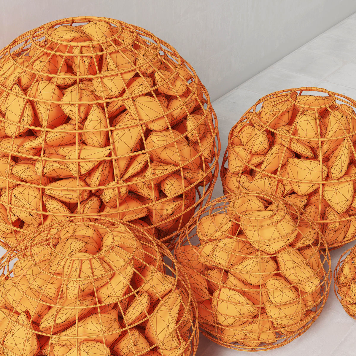 Gabion sphere form 3D model_6