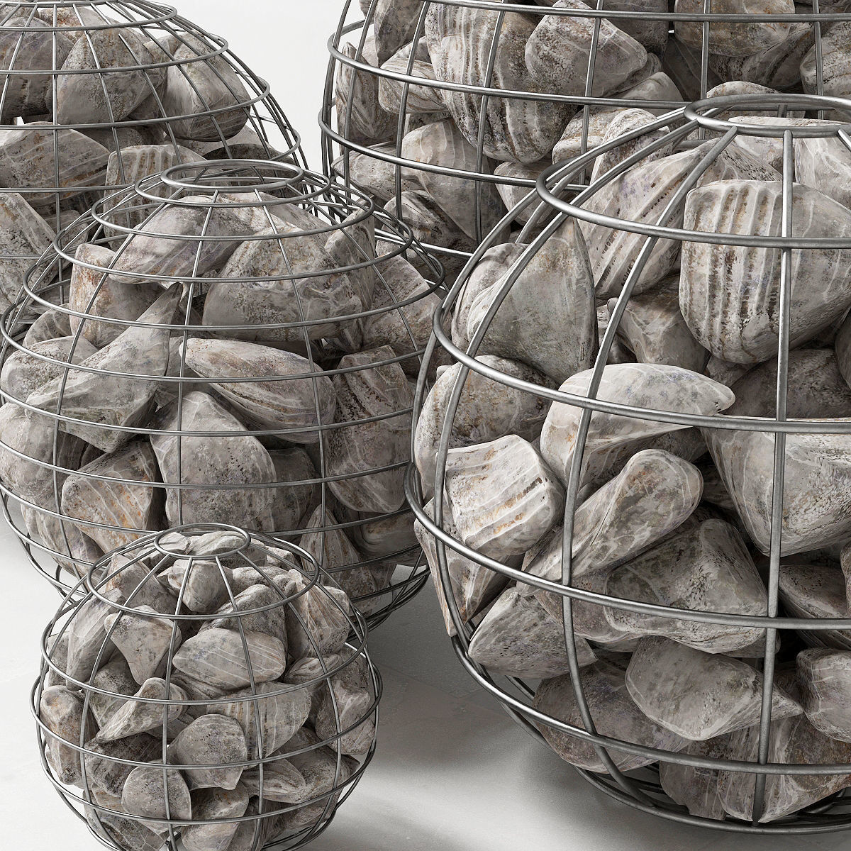 Gabion sphere form 3D model_2