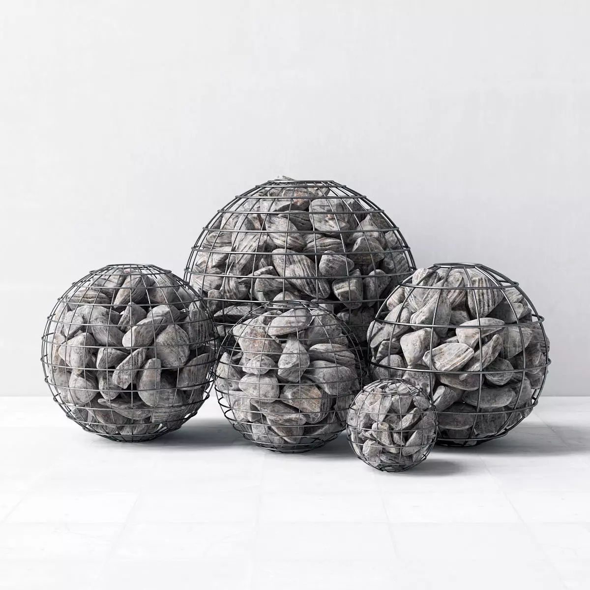 Gabion sphere form 3D model_0