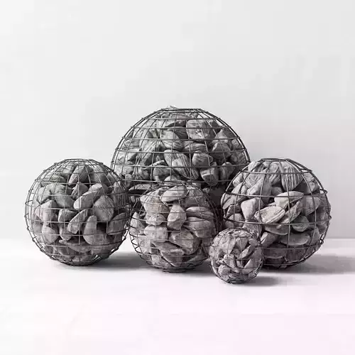Gabion sphere form 3D model