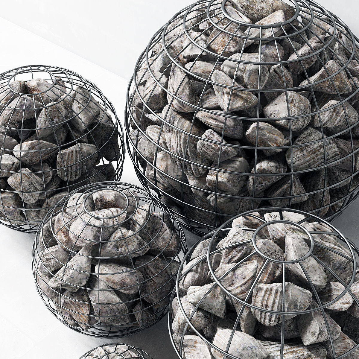 Gabion sphere form 3D model_1