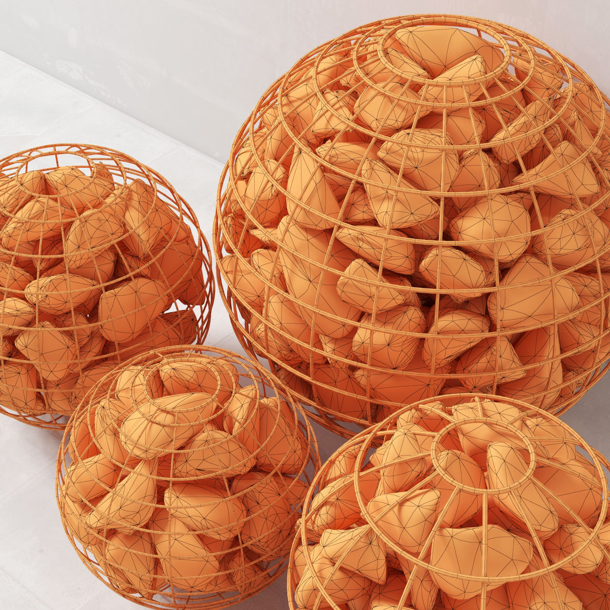 Gabion sphere form 3D model_5