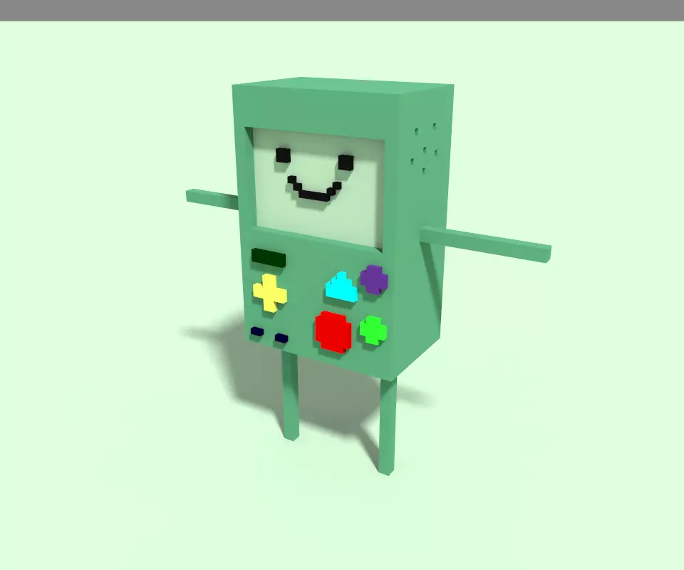 Beemo voxel model 3D model_0