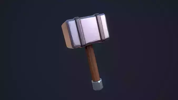 Stylized Hammer Low-poly 3D model