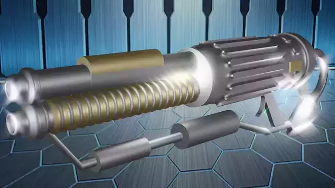 sci-fi weapon 3D model