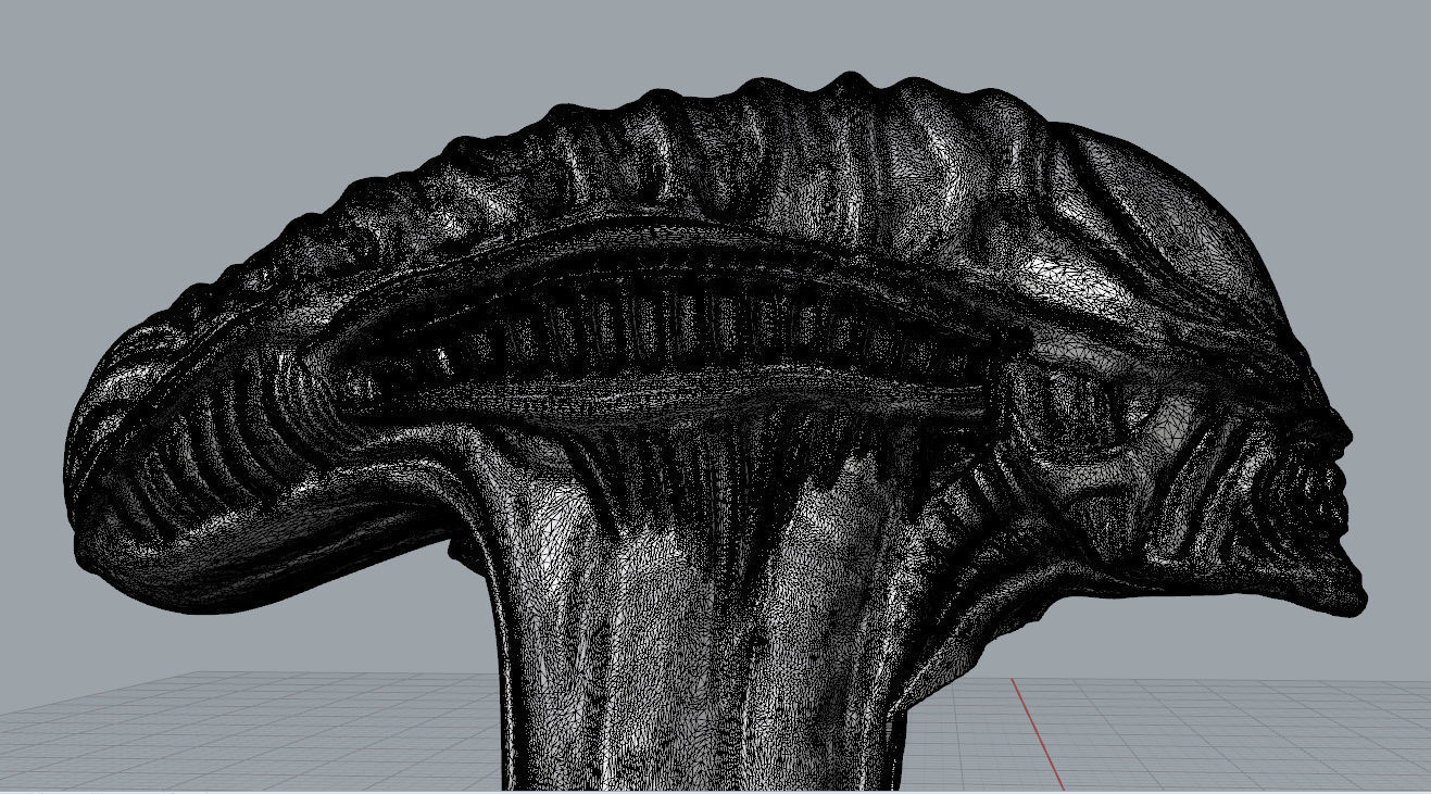 Alien ring 3D print model_7