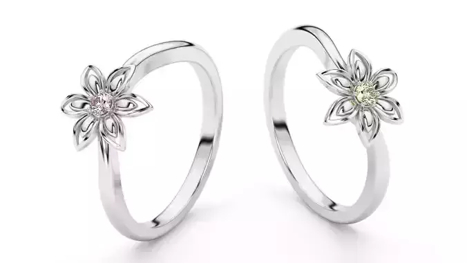 Flower Diamond Ring 02