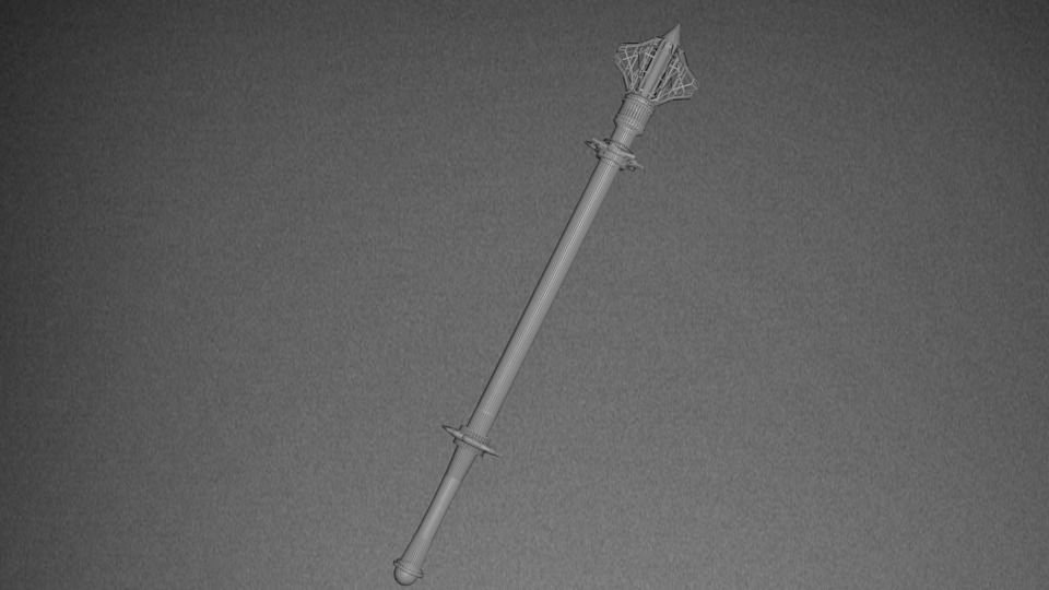 Ancient weapon pernach 3D model_4