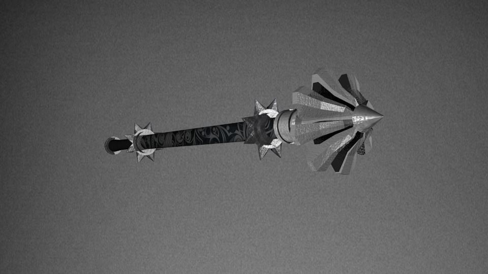 Ancient weapon pernach 3D model_1