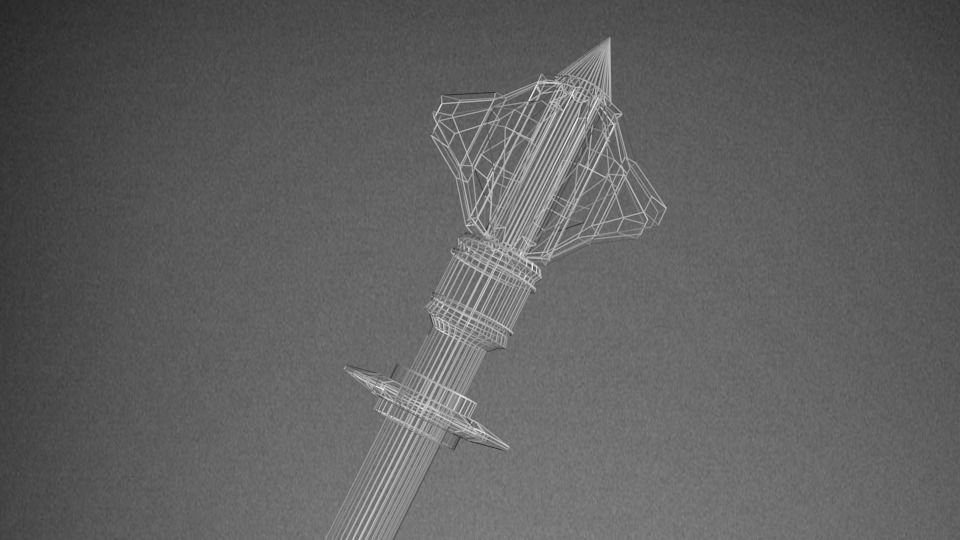 Ancient weapon pernach 3D model_5