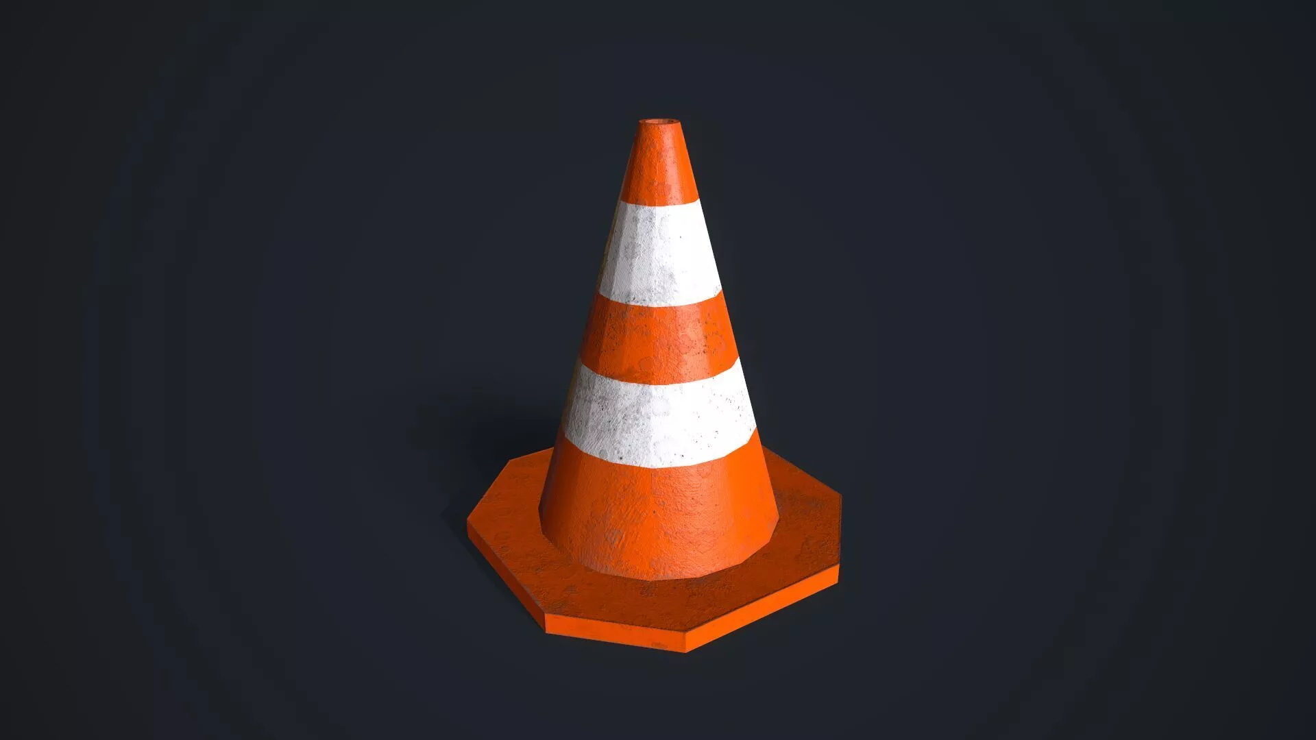 Traffic Cone Free low-poly 3D model