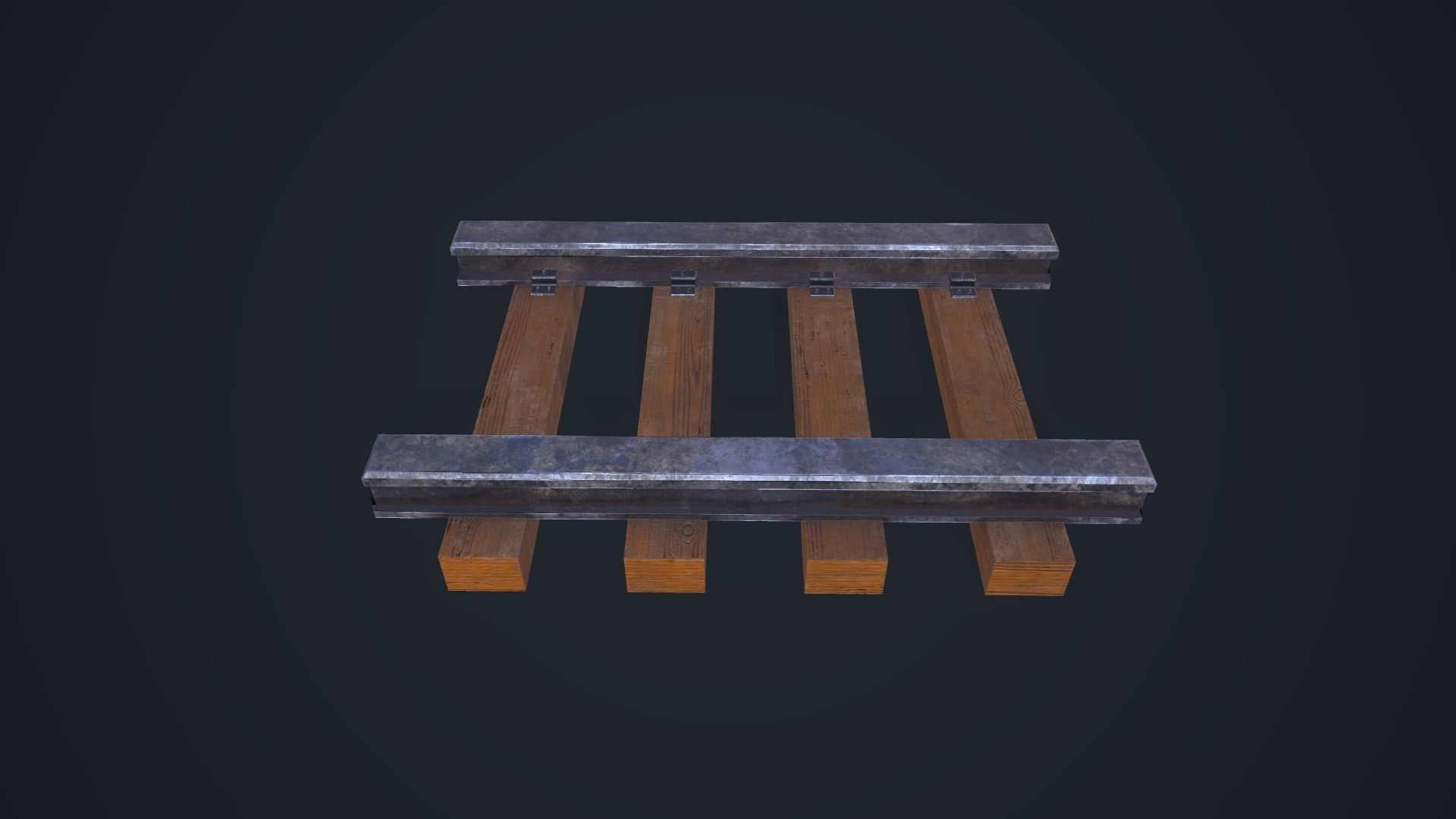 Train Railway Low-poly 3D model_9