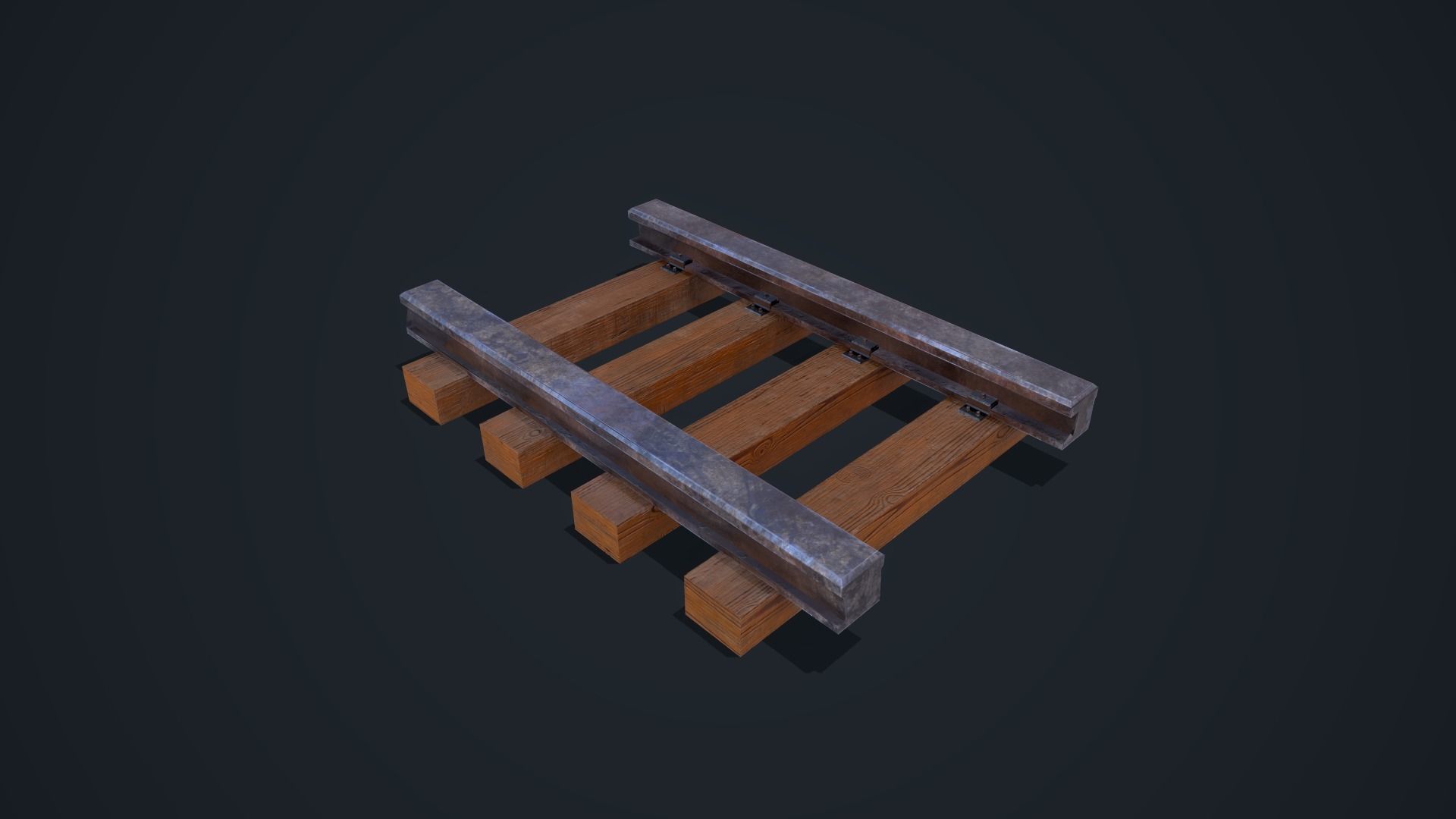 Train Railway Low-poly 3D model_14