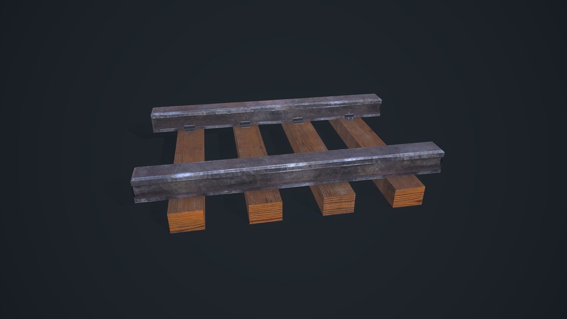 Train Railway Low-poly 3D model_5