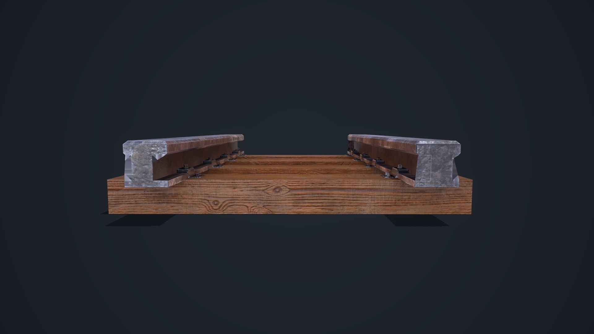 Train Railway Low-poly 3D model_13