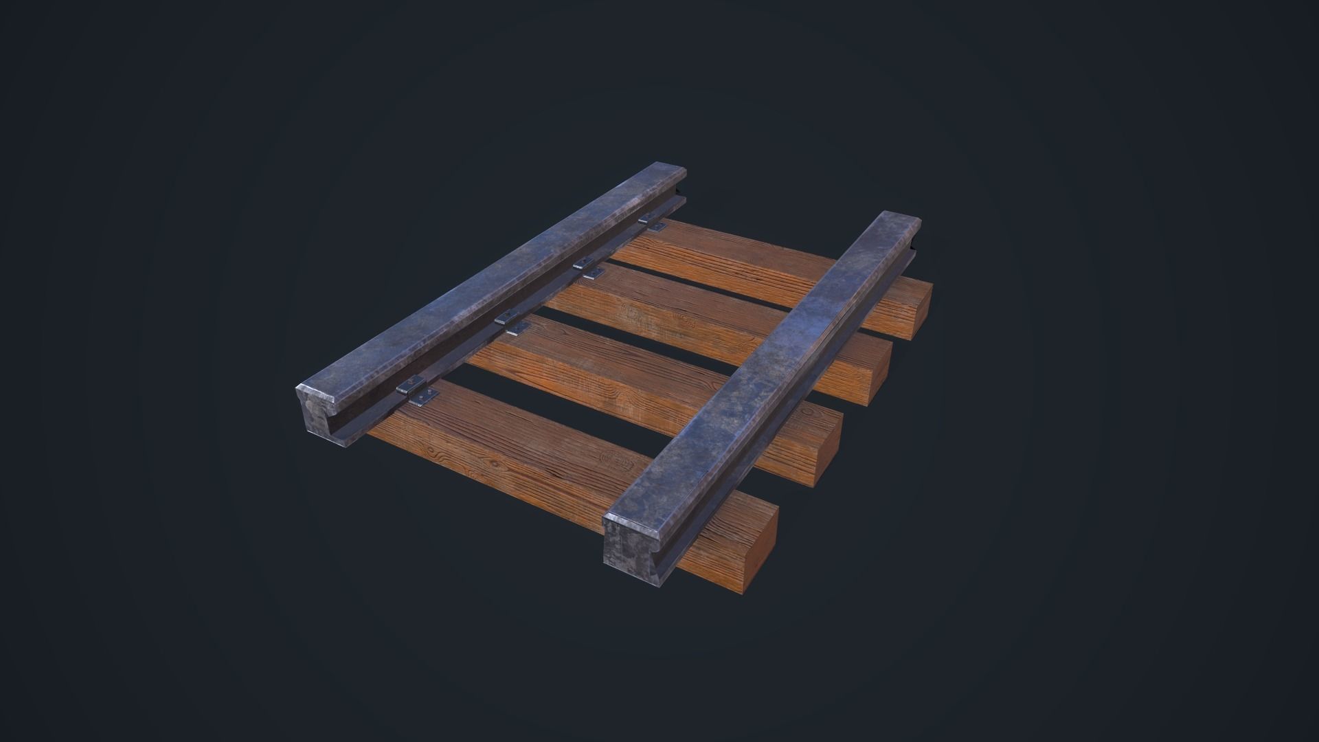 Train Railway Low-poly 3D model_8