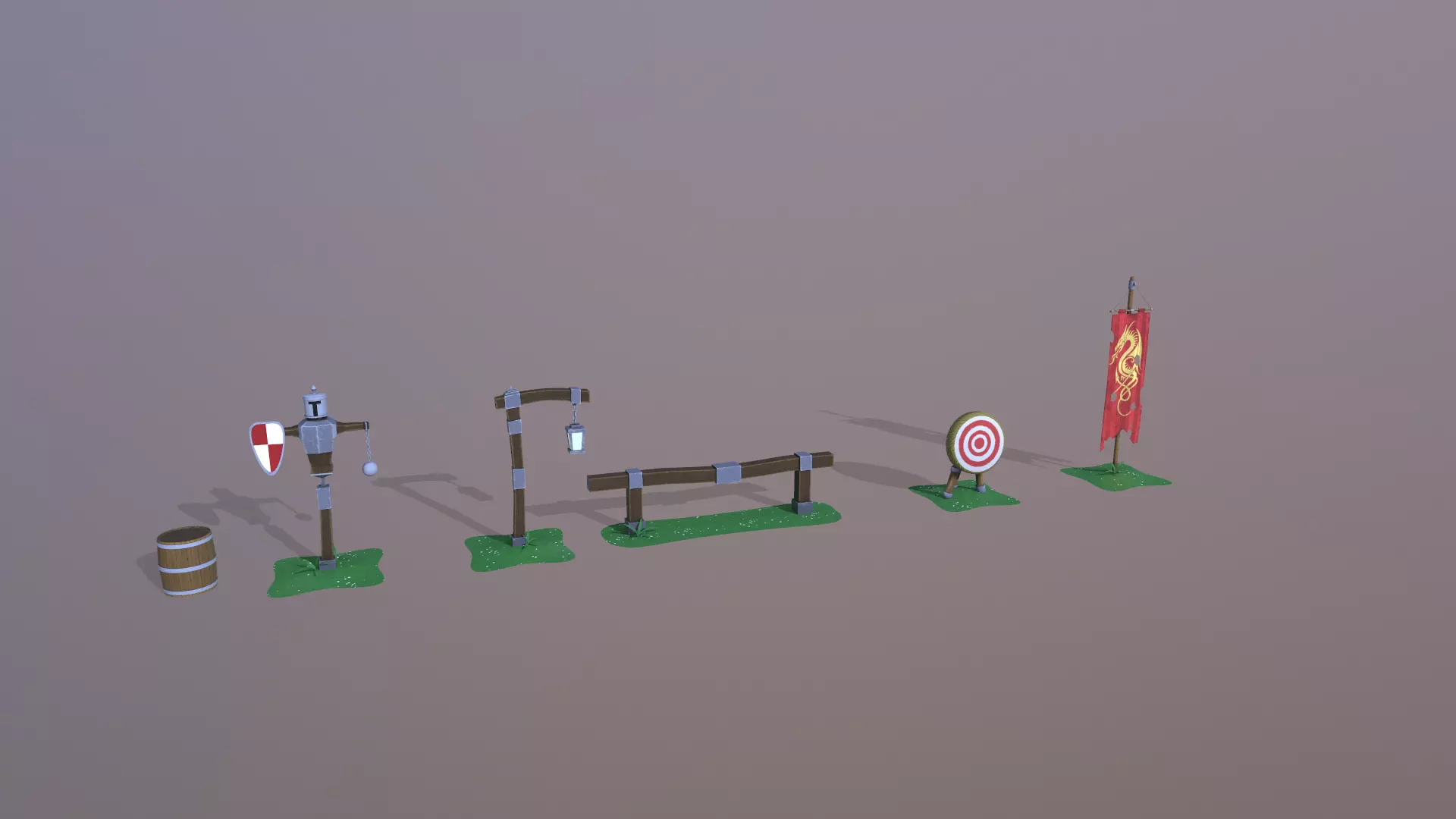 Medieval Asset Game Ready  Low-poly 3D model_0