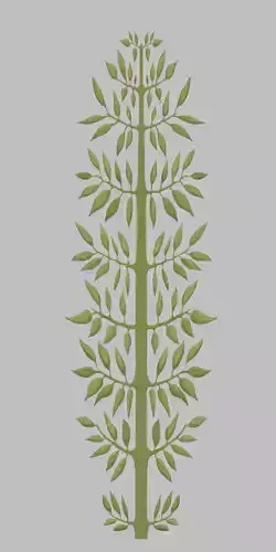 Lowpoly Foliage bamboo tree Low-poly 3D model
