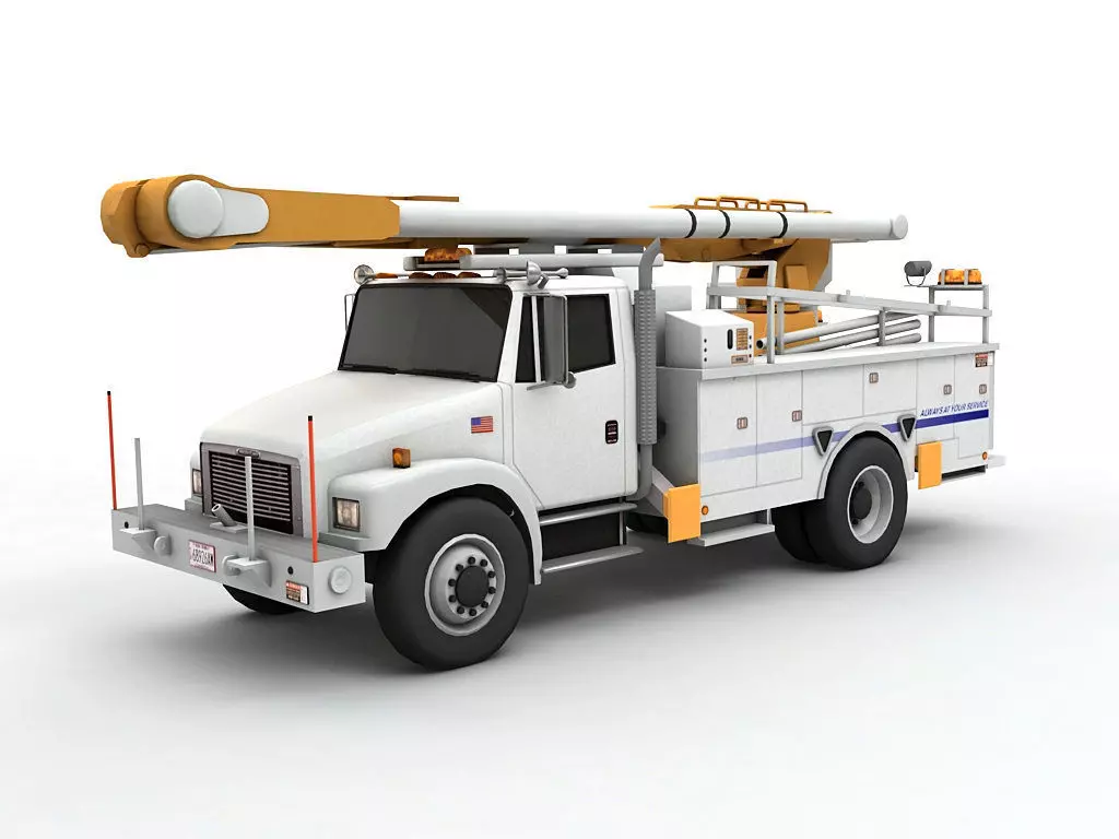 Electricians Utility Truck Low-poly 3D model