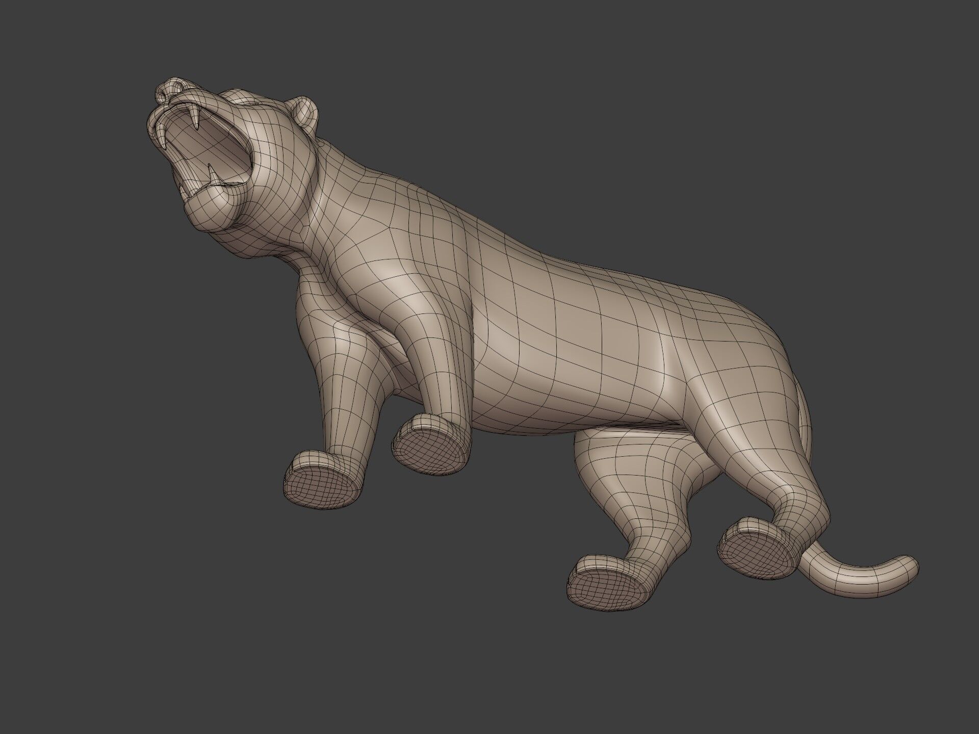 Tiger Figurine - Statue -- Ready for 3D Printing 3D print model_20