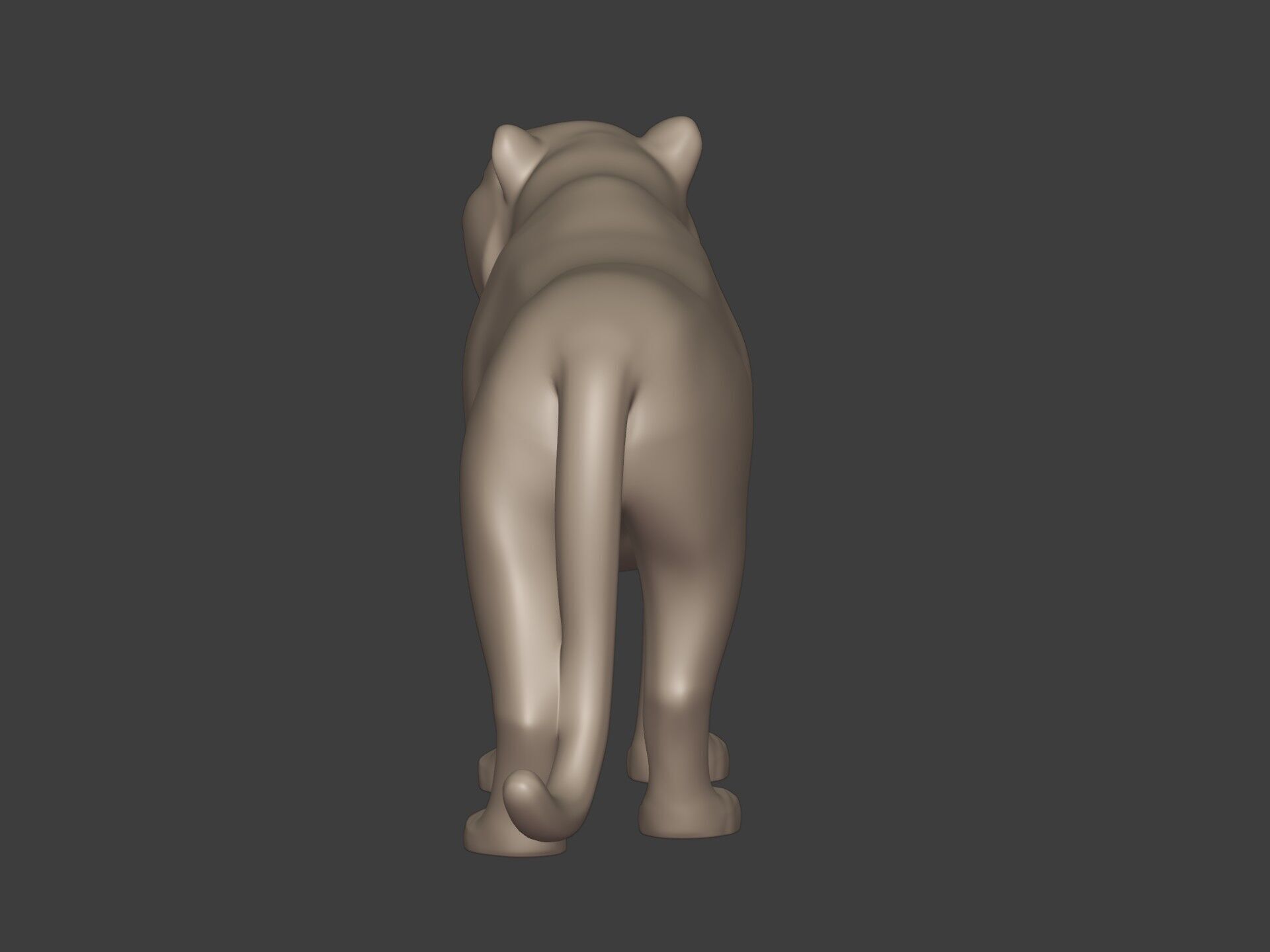 Tiger Figurine - Statue -- Ready for 3D Printing 3D print model_15