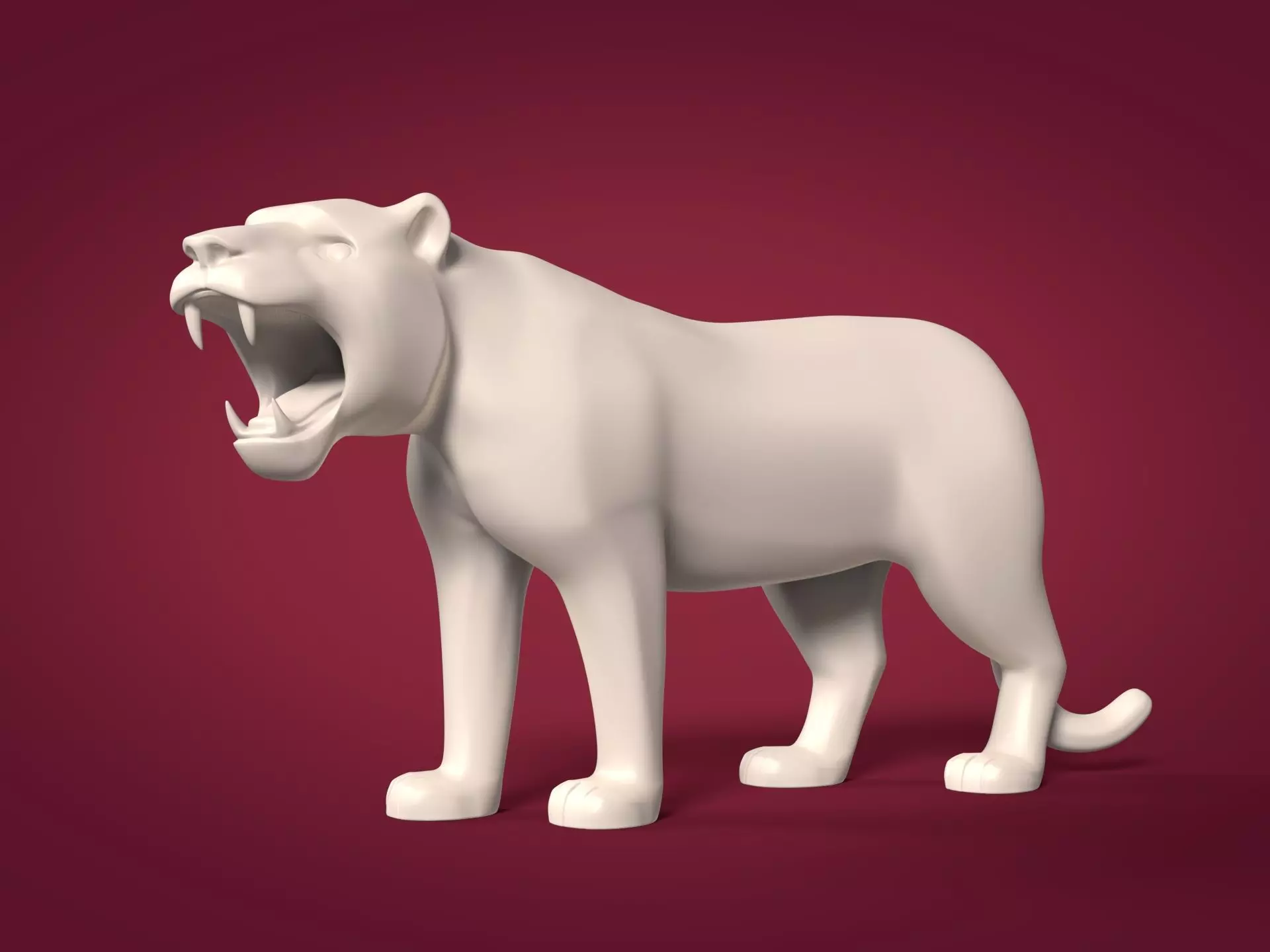 Tiger Figurine - Statue -- Ready for 3D Printing 3D print model_0