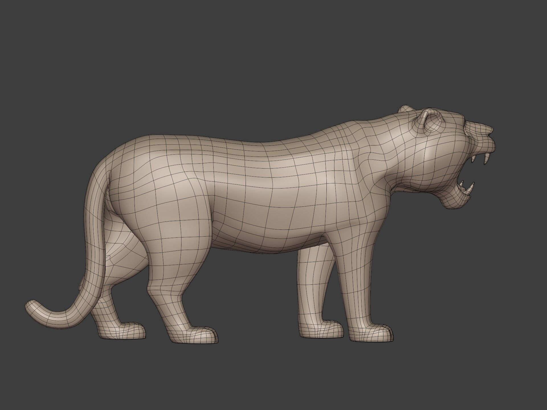 Tiger Figurine - Statue -- Ready for 3D Printing 3D print model_14