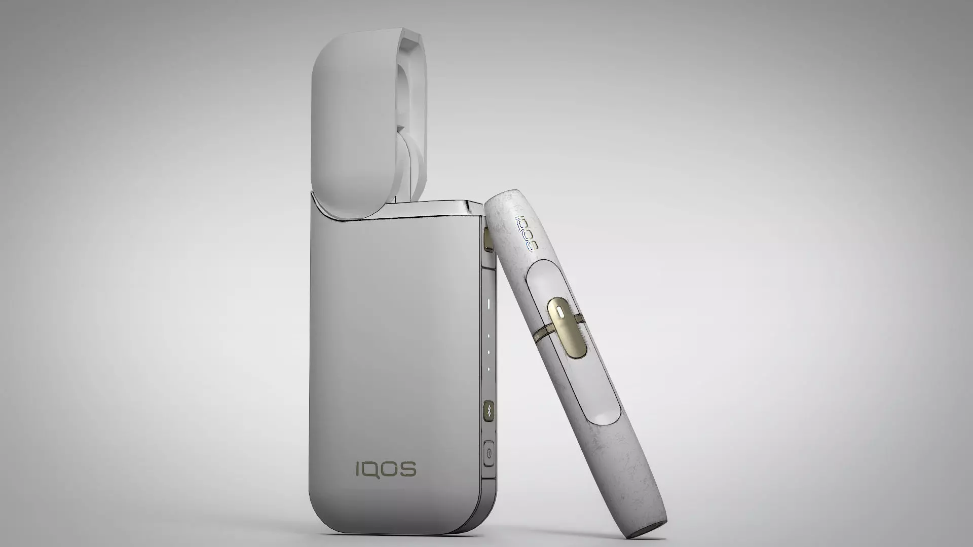 IQOS Grungy White PBR Low-poly 3D model_0