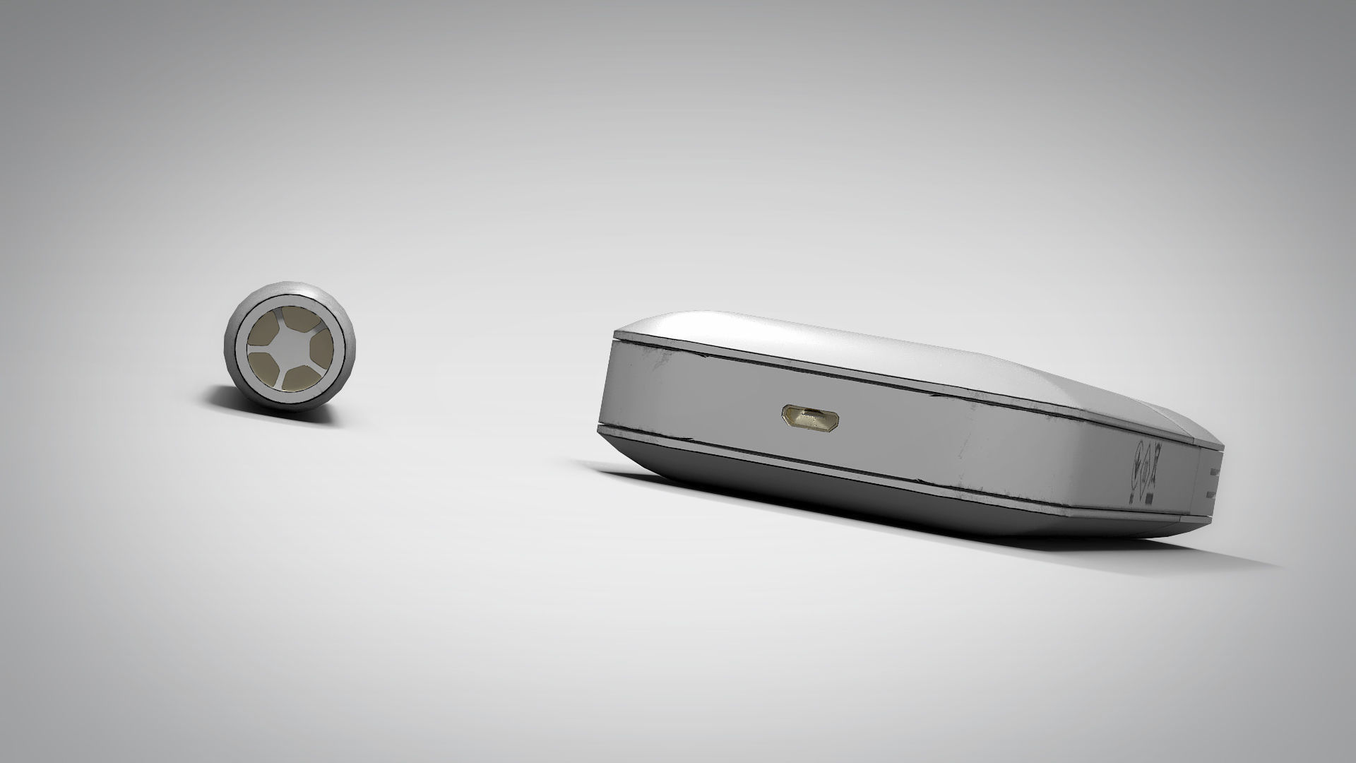 IQOS Grungy White PBR Low-poly 3D model_3