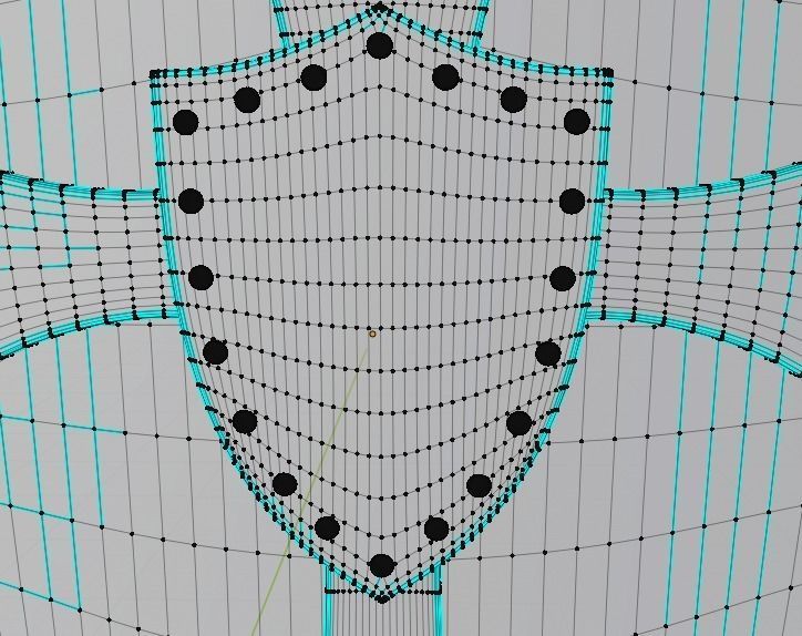 Cross Shield High-poly 3D model_3