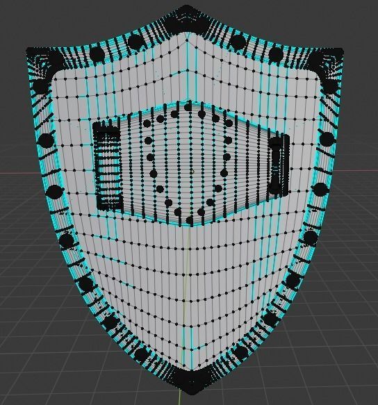 Cross Shield High-poly 3D model_2