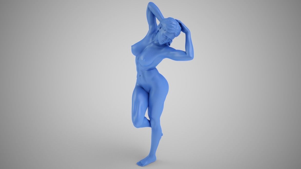 Girl Under Shower 3D print model_7